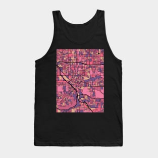 Modesto Map Pattern in Purple & Pink Tank Top